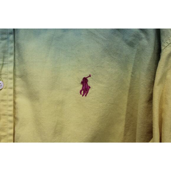 Polo Ralph Lauren tie-dye cotton Button shirt Womens 16 - Picture 3 of 6